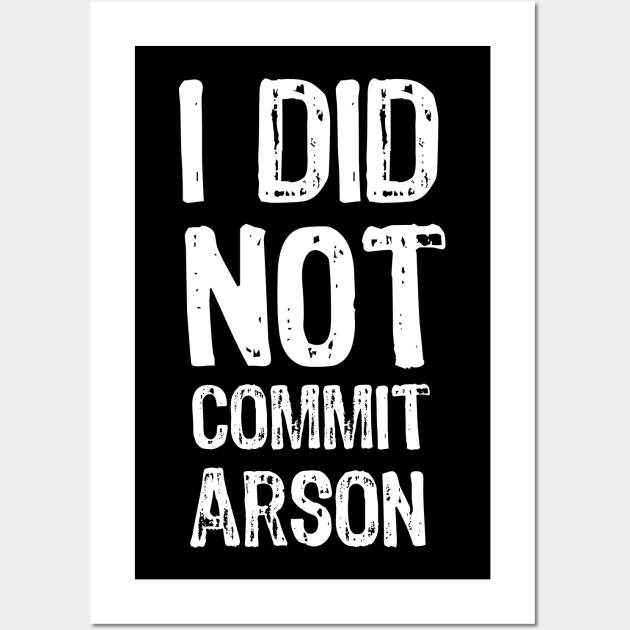 I did not commit arson Wall Art by Yasna